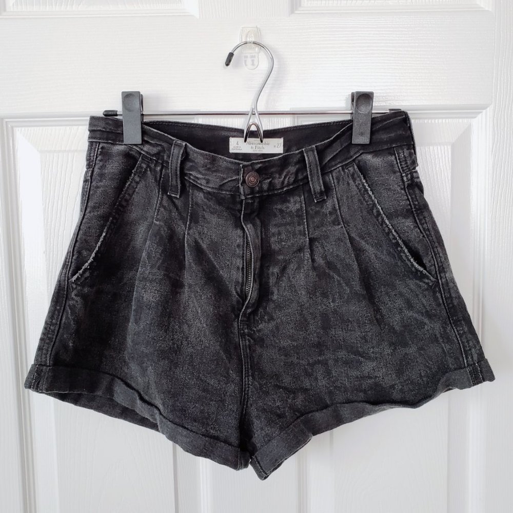 a&f: denim high waisted shorts